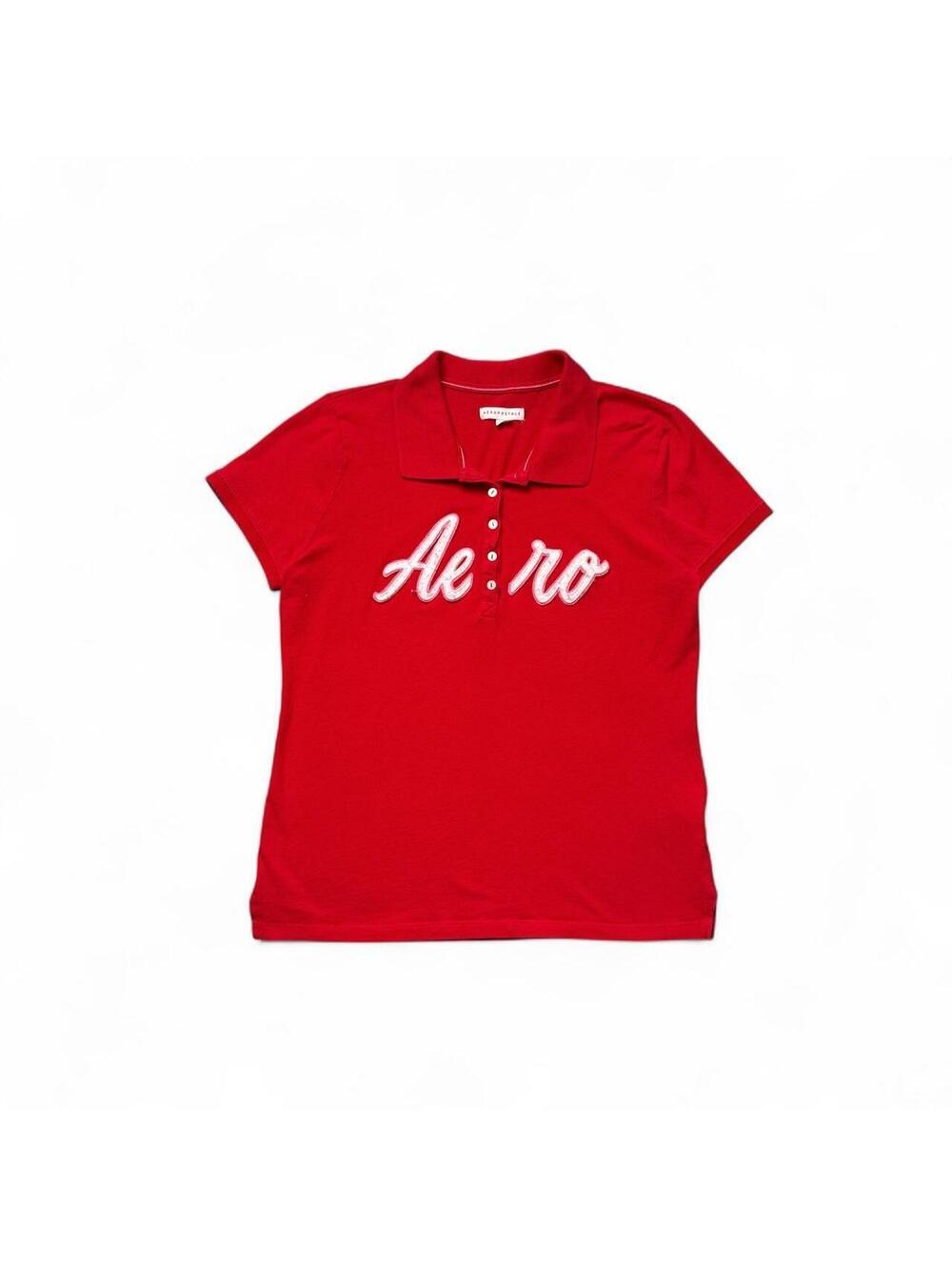 Y2K Aeropostale Red 00s Polo Women’s Shirt